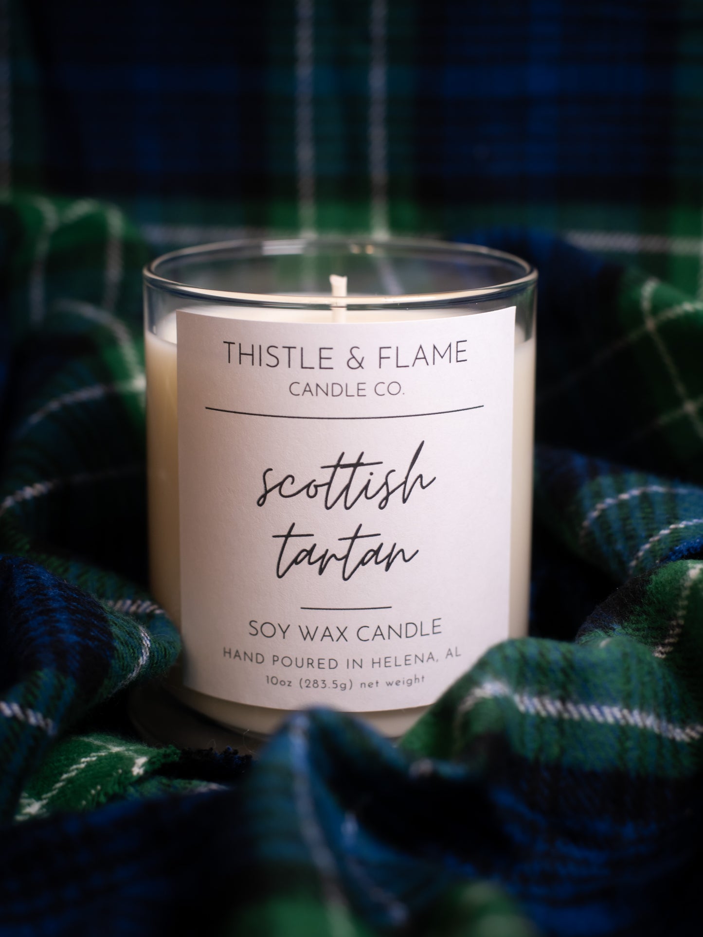 Scottish Tartan 10oz Candle