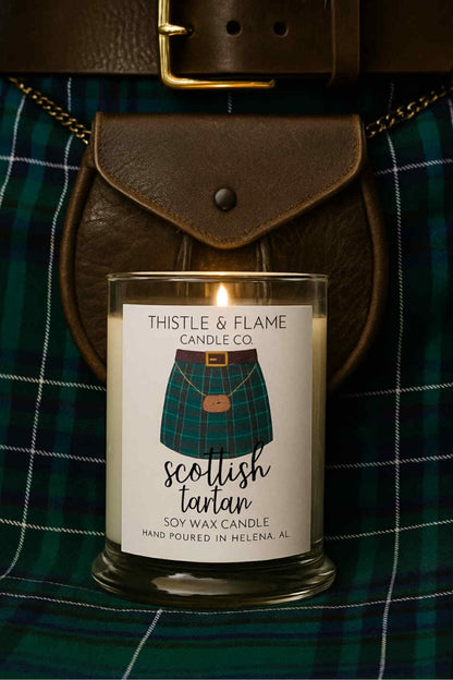 Scottish Tartan 10oz Candle