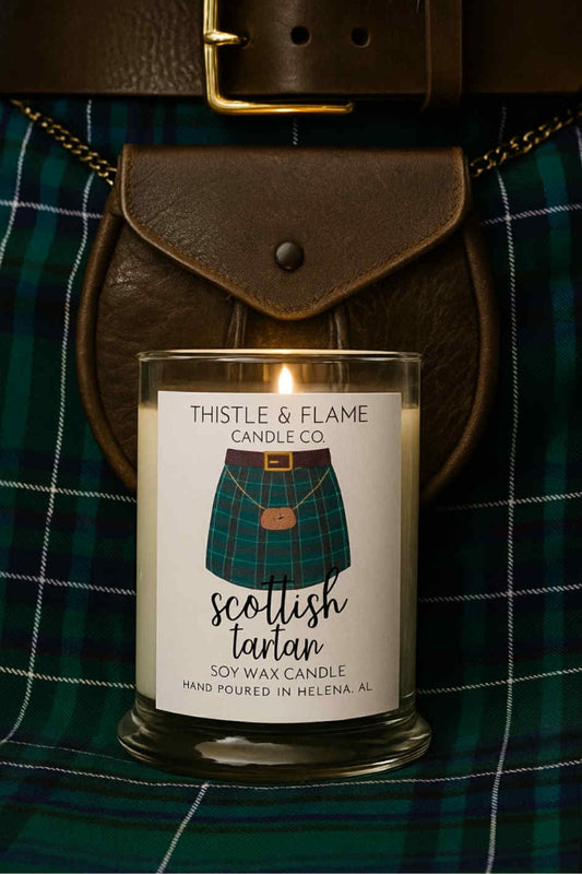 Scottish Tartan 10oz Candle